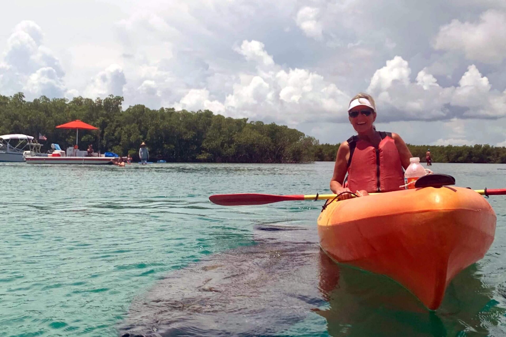 Babette Board in a kayak